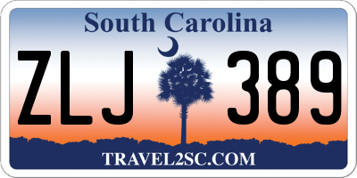 SC license plate ZLJ389