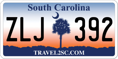 SC license plate ZLJ392