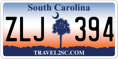 SC license plate ZLJ394