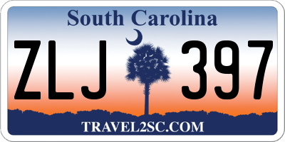 SC license plate ZLJ397