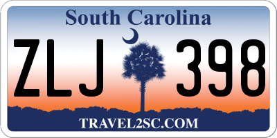 SC license plate ZLJ398