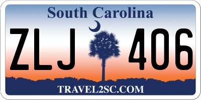 SC license plate ZLJ406