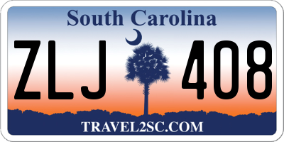 SC license plate ZLJ408