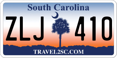 SC license plate ZLJ410