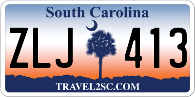 SC license plate ZLJ413