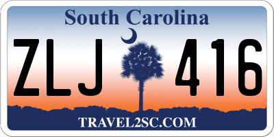SC license plate ZLJ416