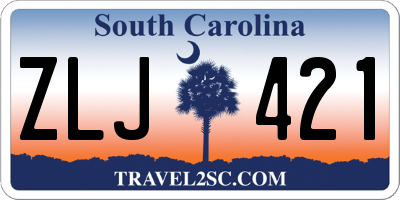 SC license plate ZLJ421