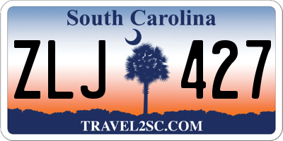 SC license plate ZLJ427
