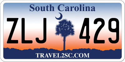SC license plate ZLJ429