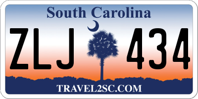 SC license plate ZLJ434