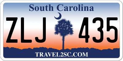 SC license plate ZLJ435