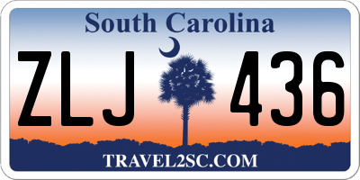 SC license plate ZLJ436