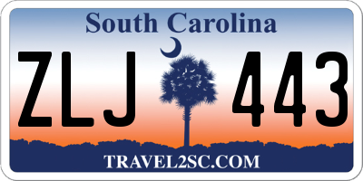SC license plate ZLJ443