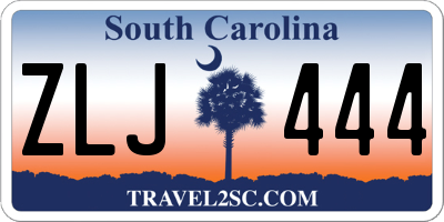 SC license plate ZLJ444