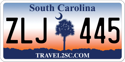 SC license plate ZLJ445