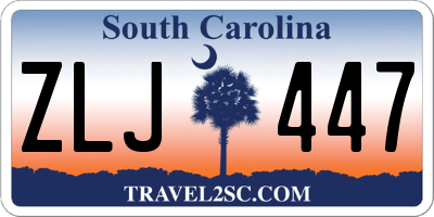 SC license plate ZLJ447
