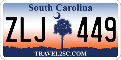 SC license plate ZLJ449