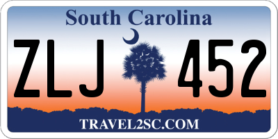 SC license plate ZLJ452