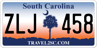 SC license plate ZLJ458