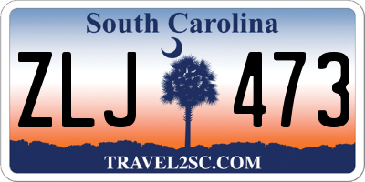 SC license plate ZLJ473