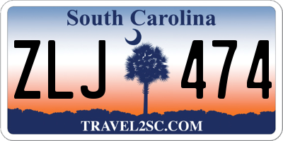 SC license plate ZLJ474