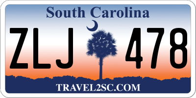SC license plate ZLJ478