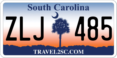 SC license plate ZLJ485