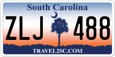 SC license plate ZLJ488