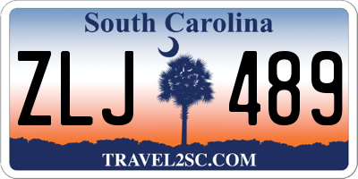 SC license plate ZLJ489