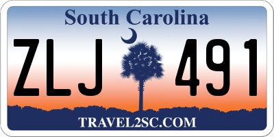 SC license plate ZLJ491