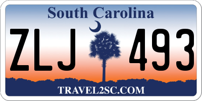 SC license plate ZLJ493