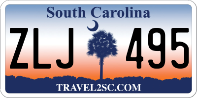 SC license plate ZLJ495