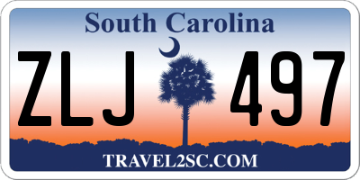 SC license plate ZLJ497