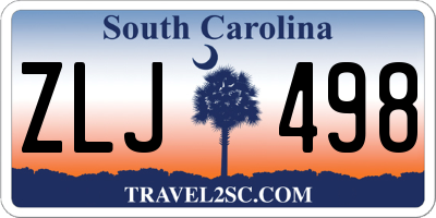 SC license plate ZLJ498
