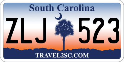 SC license plate ZLJ523