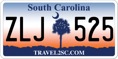SC license plate ZLJ525