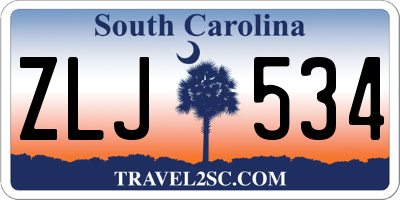 SC license plate ZLJ534
