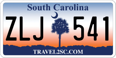 SC license plate ZLJ541