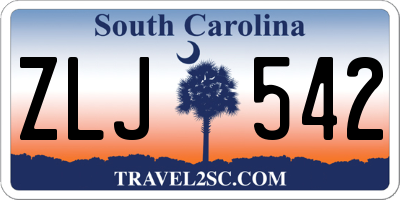 SC license plate ZLJ542