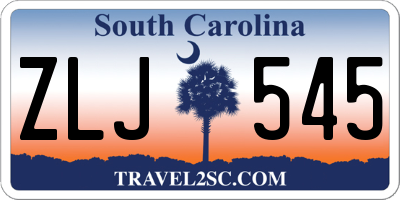 SC license plate ZLJ545