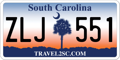 SC license plate ZLJ551