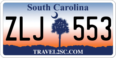 SC license plate ZLJ553