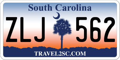 SC license plate ZLJ562