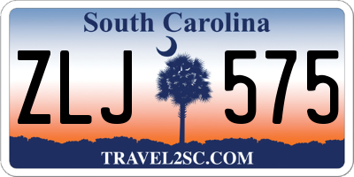 SC license plate ZLJ575