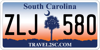 SC license plate ZLJ580