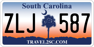 SC license plate ZLJ587