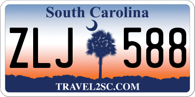 SC license plate ZLJ588