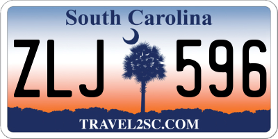 SC license plate ZLJ596
