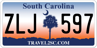SC license plate ZLJ597