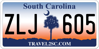 SC license plate ZLJ605
